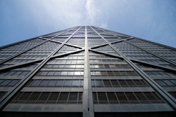 The South Facade Of The Hancock Building In Chicago, Illinois