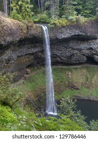 The South Falls at Silver Falls State Park near Salem, Oregon.  This is one of ten falls in the park.