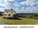 South Fork, Pennsylvania: Johnstown Flood National Memorial. Site of former Lake Conemaugh and South Fork Dam, which broke and caused the 1889 disaster. Unger farmhouse witnessed the dam break.