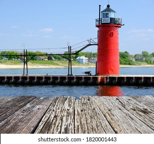 South Haven Lighthouse, Built In 1903, Lake Michigan, MI, USA