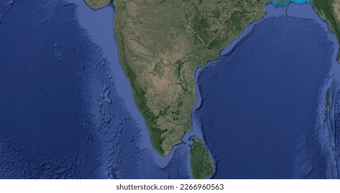 South India Satellite Map Geography World map Relief map indian subcontinent  - Shutterstock ID 2266960563