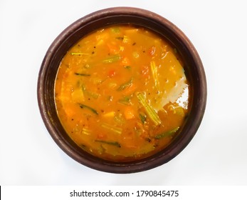 South Indian Kerala Special Vegetable Curry Sambar Cooked In Clay Pot