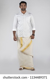 South Indian Men In Mundu