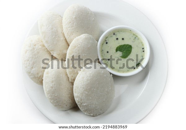 South Indian Popular Snack Called Idli Stock Photo 2194883969