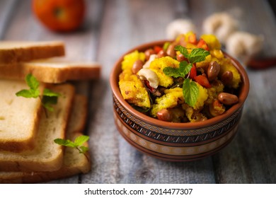 South Indian Style Bread Upma,bread Snack