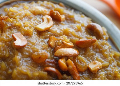 South Indian Sweet Pongal Made From Rice, Milk, Jaggery And Dry Fruits.