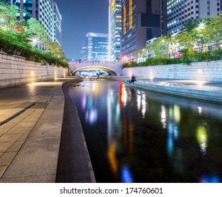 South Korea At Cheonggyecheon Stream