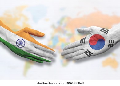 317 India Korea Flag Stock Photos, Images & Photography 