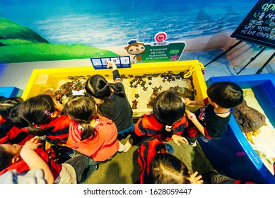 South Korea, Seoul - March, 2019 Coex Aquarium Children.