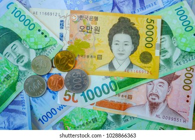 Current Use South Korean Won Currency Stock Photo (Edit Now) 196022972