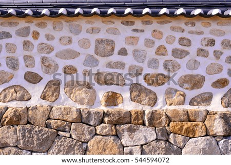 South Korea's stone wall, korean traditional pattern