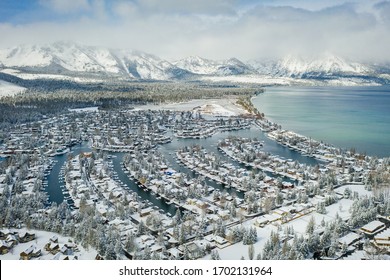 South Lake Tahoe After Winter Snow Storm - Tahoe Keys