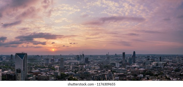 South London Aerial Sunset  Cityscape