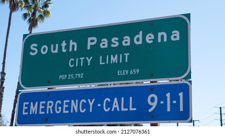 South Pasadena California Public Welcome Sign