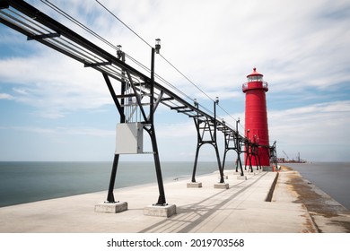 South Pierhead Inner Lighthouse In Grand Haven, MI