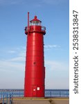 South Pierhead Light (1903), Muskegon, Lake Michigan, USA