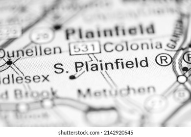 South Plainfield. New Jersey. USA on a geography map