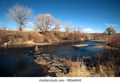 South Platte River Park Near Denver, Colorado / River Scene