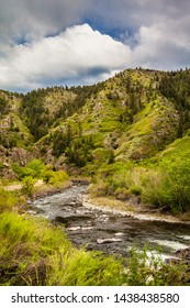 South Platte River Winding Through Waterton Canyon In Colorado