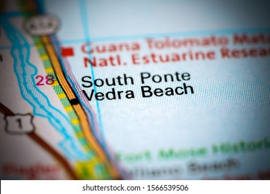 South Ponte Vedra Beach. Florida. USA On A Map