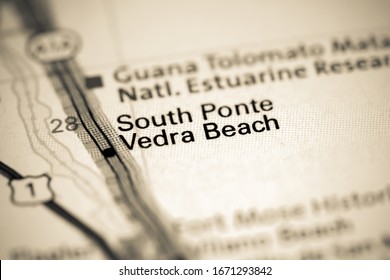 South Ponte Vedra Beach. Florida. USA On A Map