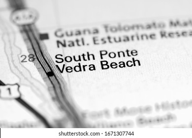 South Ponte Vedra Beach. Florida. USA On A Map