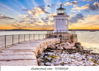 South Portland, Maine, USA at the Portland Breakwater Light. - Shutterstock ID 757509529