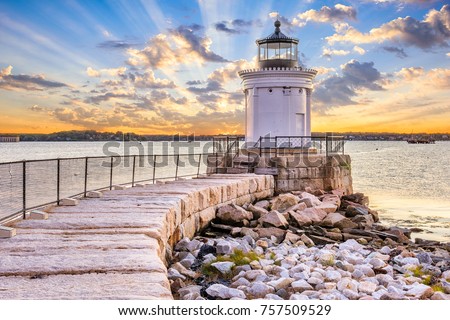 South Portland, Maine, USA at the Portland Breakwater Light.