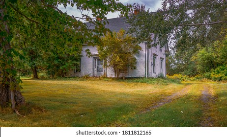 South Rawdon, Hants County, Nova Scotia, Canada - August 29, 2020 :  A Rural House In Hants County On A Late Summer's Day As Autumn Nears, South Rawdon, Hants County, Nova Scotia, Canada.
