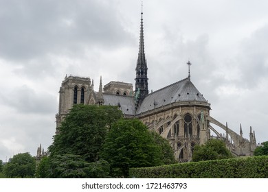 South Rose Window Exterior Notre Dame Paris France