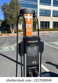 South San Francisco,Ca October 12 2022: Chargepoint Ev Charge Station