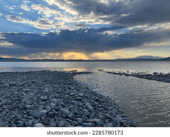 South shore Utah lake sunset