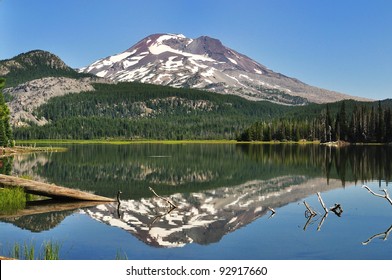 The South Sister Reflected in Sparks Lake