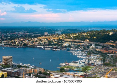 South Sore Of Lake Union In Seattle, Washington State, USA