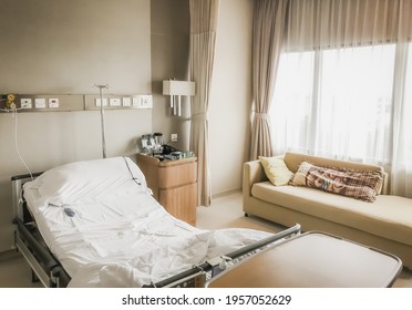 South Tangerang, Indonesia - 25 January 2021: Hospital Patient Room Condition Before Get A Cleaning Service 