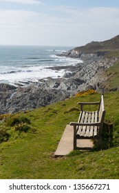 South West Coast Path View Woolacombe Devon England Towards Morte Point