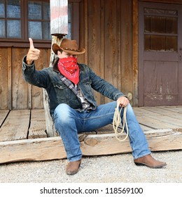 SOUTH WEST - A cowboy takes time to rest and reflect.