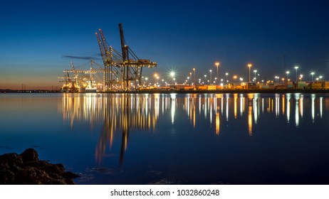 Southampton Docks At Night