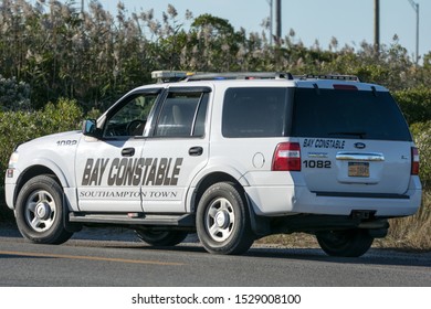 Southampton, NY / USA - 10-10-2019 - Southampton Constable Did A Routine Traffic Stop Of A 4x4 Beach Goer