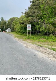 Southampton, NY, USA, 6.2.22 - The Sign Posted At The Entrance Of The Shinnecock Indian Nation Territory That Reads 