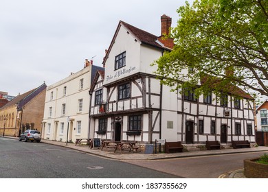 Southampton, United Kingdom - April 24, 2019: Southampton street view with Duke of Wellington pub at Bugle Street