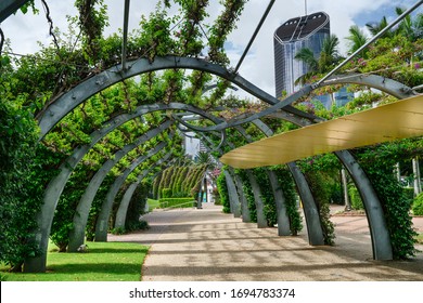 Southbank Brisbane Grand Arbor Flower Arch Stock Photo 1694783374 ...