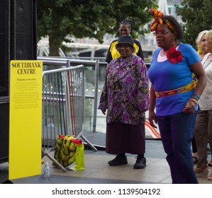 Southbank, London, England, United Kingdom - July 21 2018: Older Black Women Enjoying The Africa Utopia Festival - Image