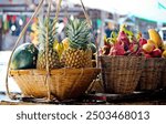 Southeast Asia tropical fruit close up image colourful bright juicy