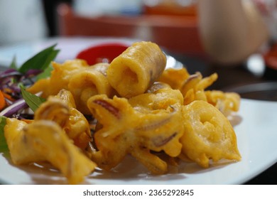 Southeast Asian fried whole squid - Shutterstock ID 2365292845