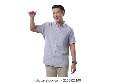 Southeast Asian Man Waving On Picture