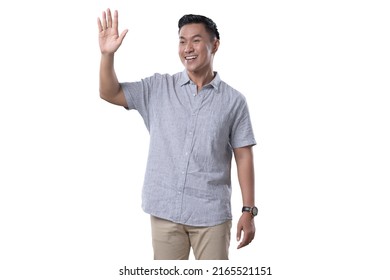 Southeast Asian Man Waving On Picture