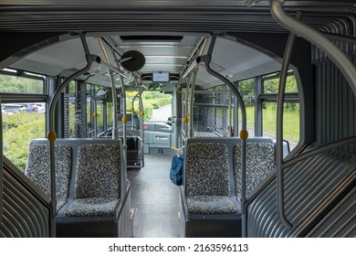 Southend On Sea, UK 25 May 2022 :  Inside London Stansted Airport Bus Service. Empty Seats