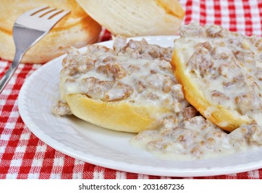 Southern Biscuits, Sausage And Gravy.