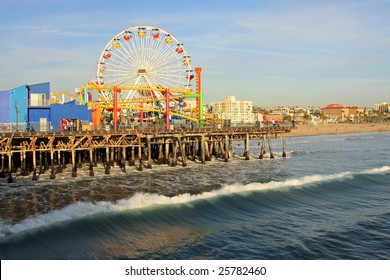 Southern California And The Amusement Pier At Santa Monica Beach